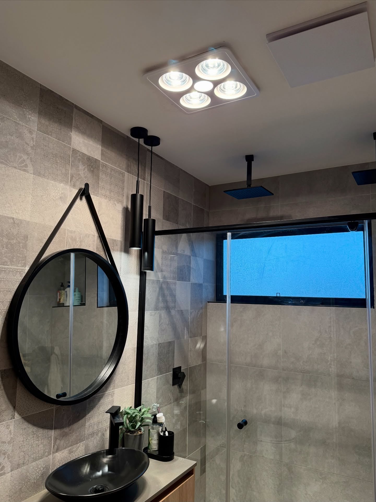 Ventair exhaust fan upgrade in a renovated bathroom