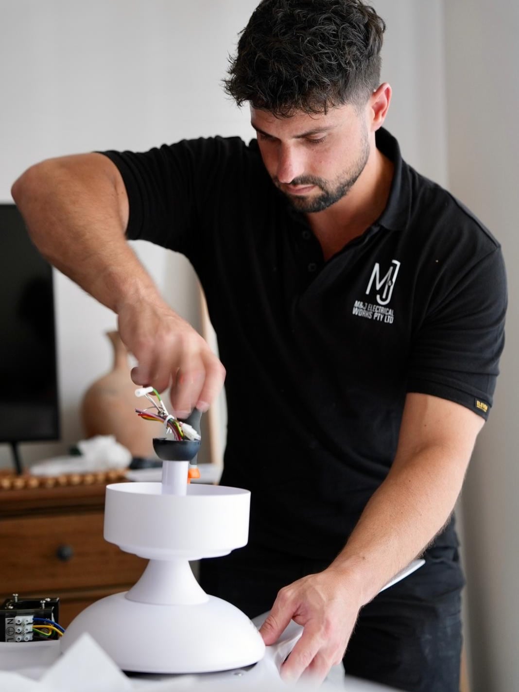 Ceiling fan and exhaust fan installation