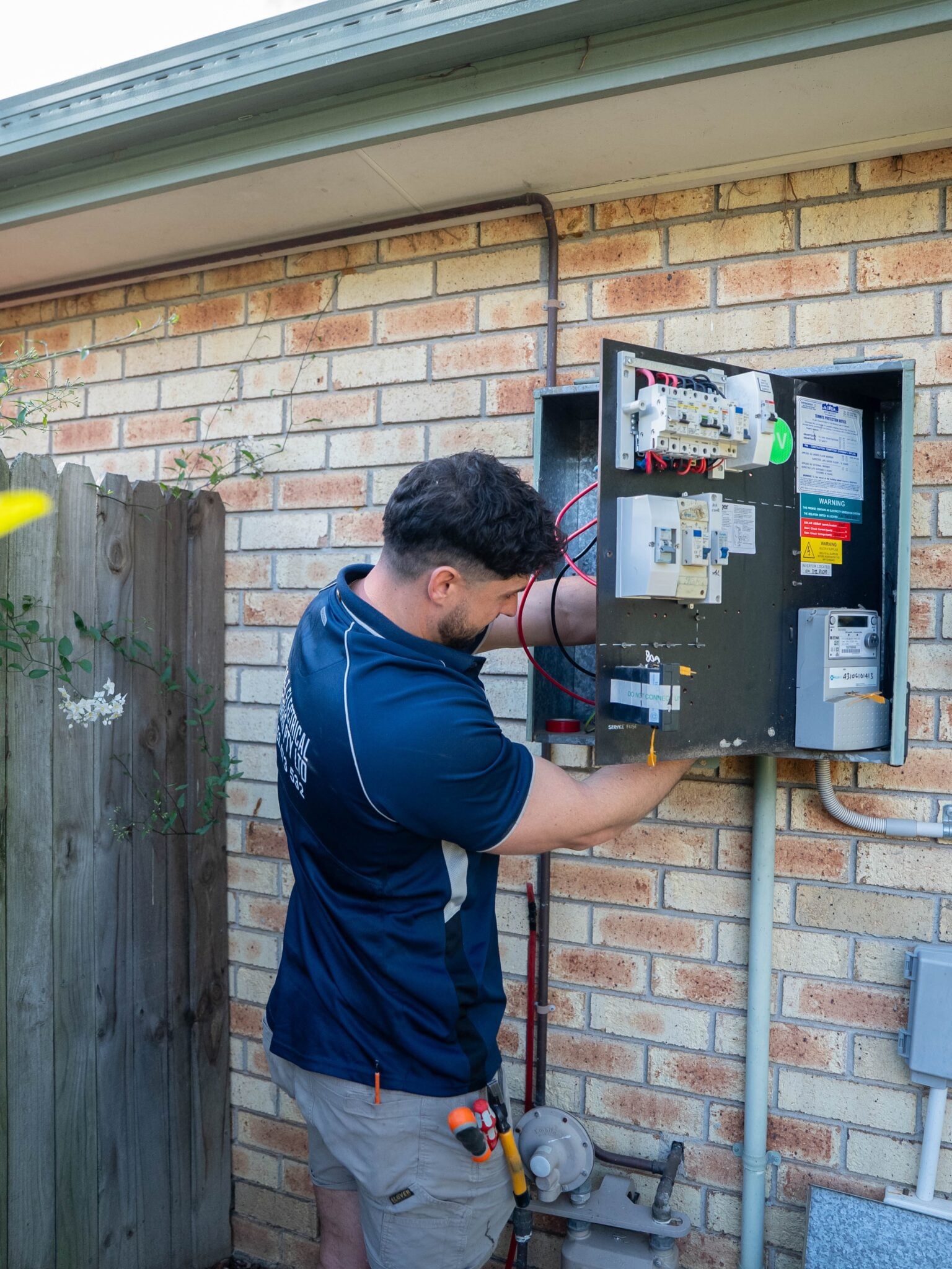 Electrical testing and inspection work on site