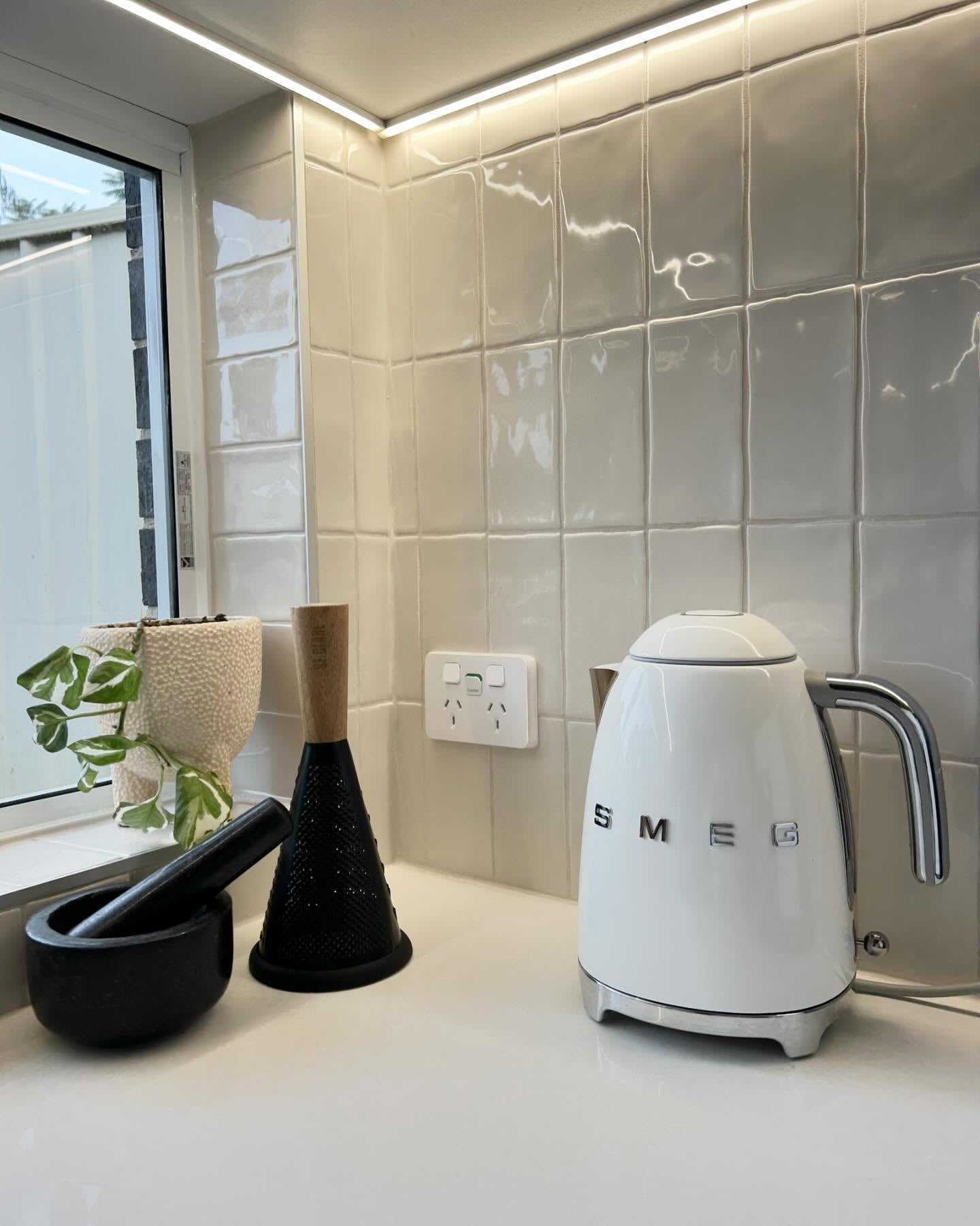 Kitchen appliances connected in a granny flat fit-out