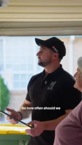 Video by Sydney Electrician | M&J Electrical Works on August 20, 2026. May be an image of golf, golf cart, golf course and text that says 'hua Sohowoftenshouldwe So how often should we'.