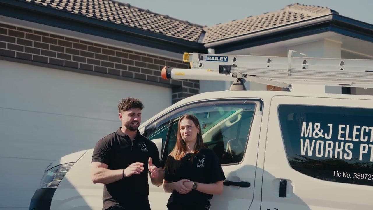 Mike and Jen, the licensed electricians who own and run M and J Electrical Works